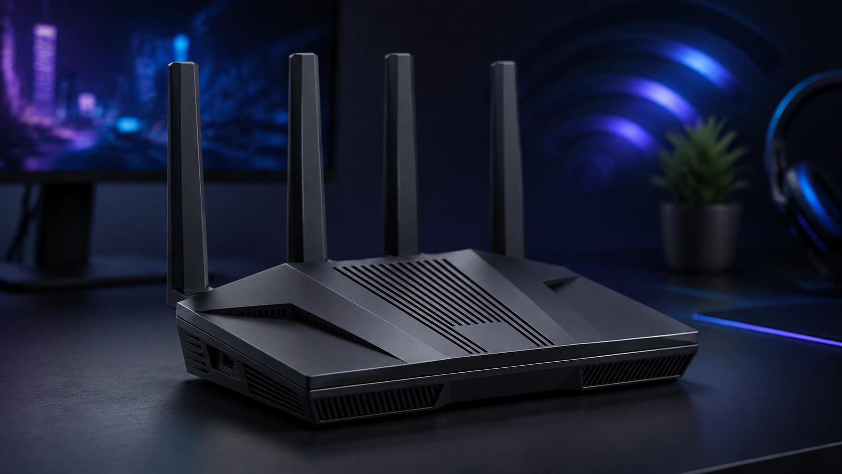 GL.iNet GL-MT6000 Flint 2 Wi-Fi 6 gaming router with dual 2.5G ports