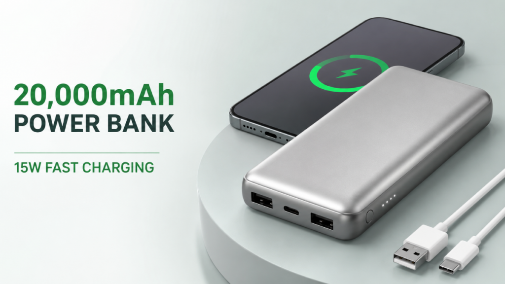 Belkin 20000mAh 15W 3-port power bank for travel