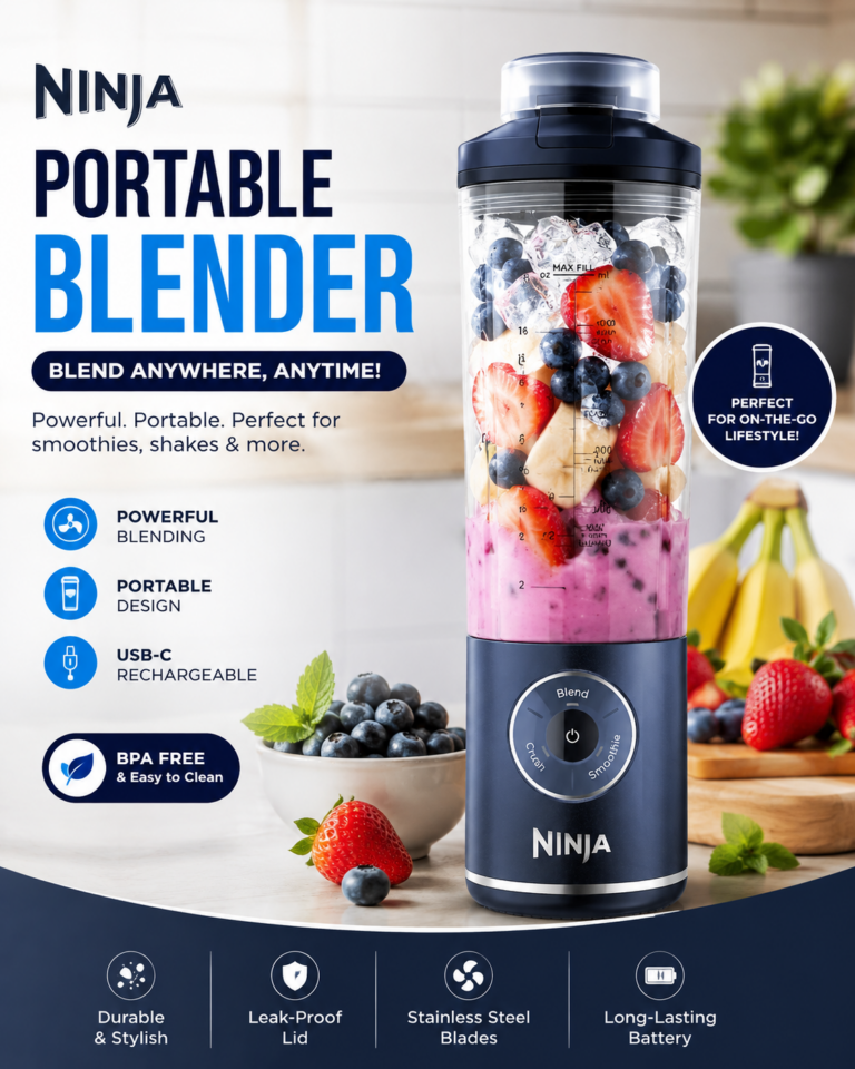 Ninja Blast Max Portable Blender 22oz Twist & Go Navy BC251NV