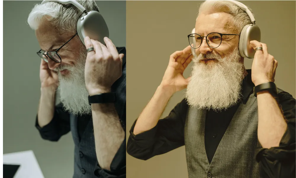Nothing Headphone (1) vs Apple AirPods Max 2 comparison showing two over-ear headphones.