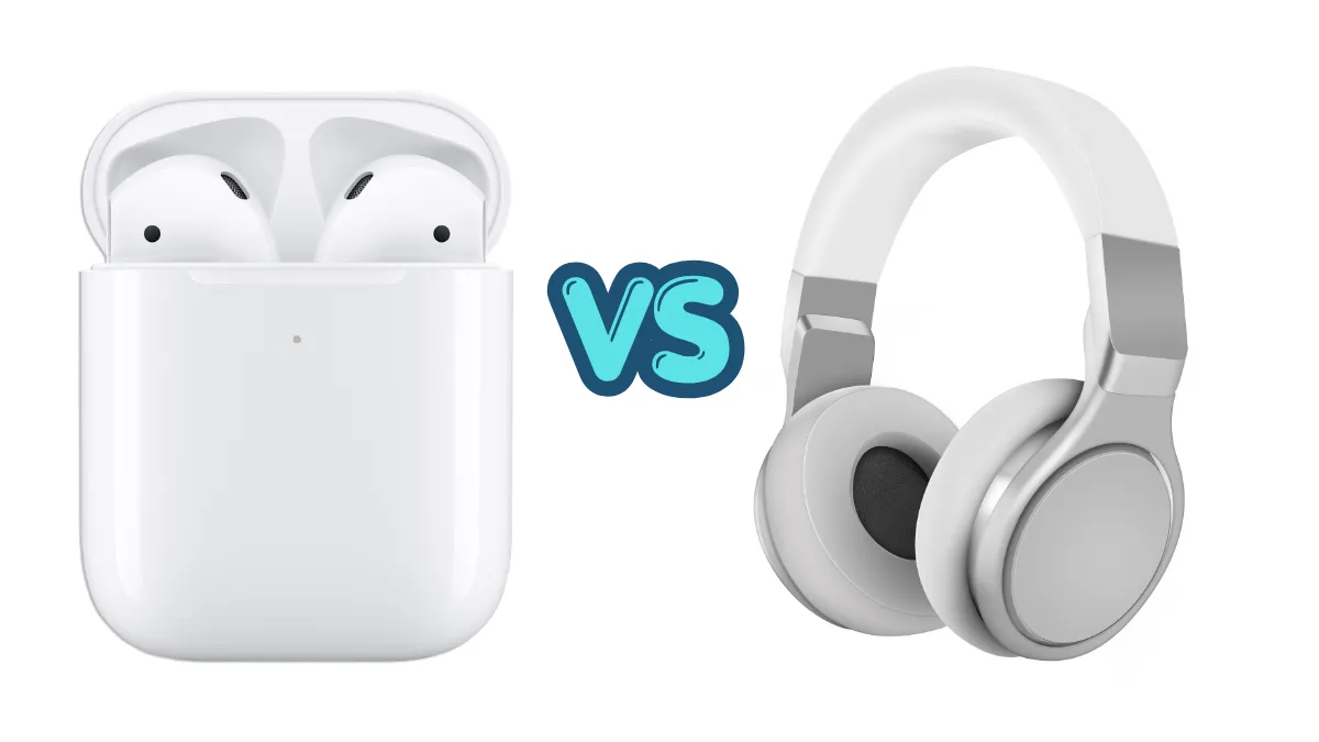 Nothing Headphone (1) vs Apple AirPods Max 2 comparison showing two over-ear headphones.